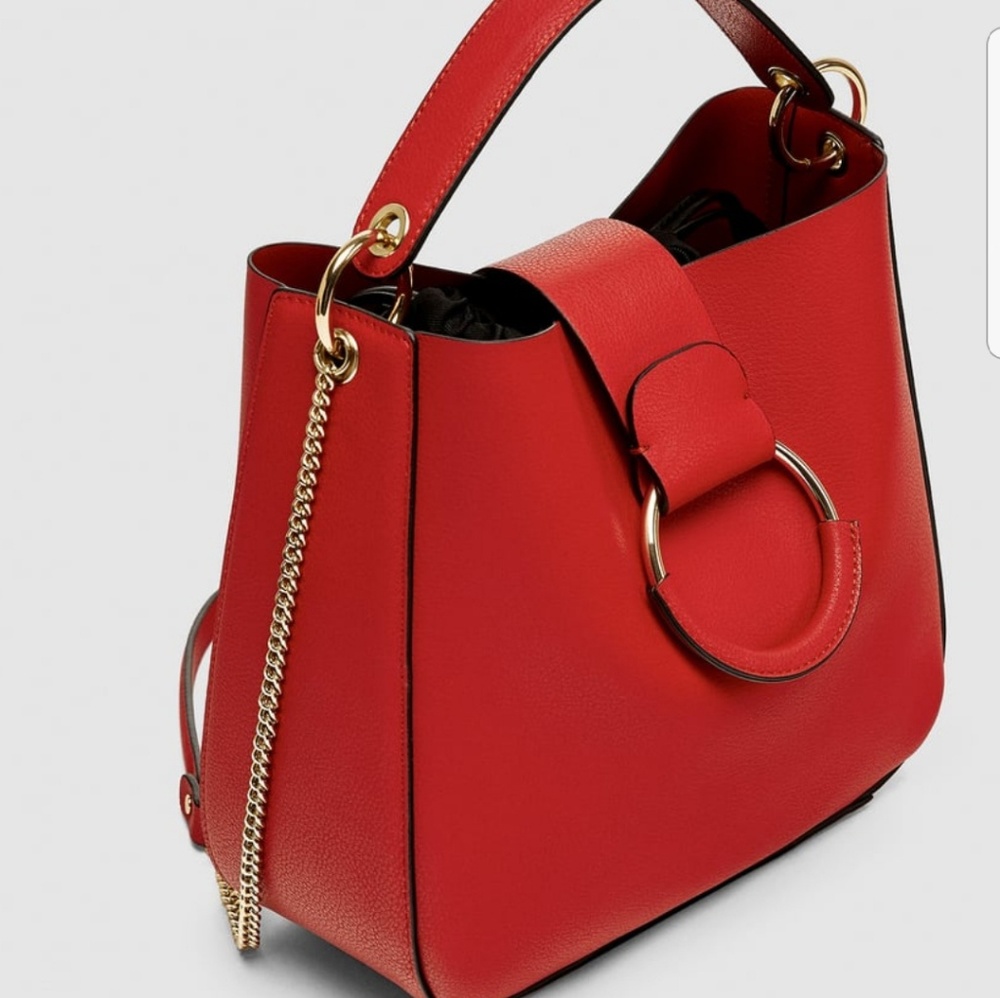 Brand New Zara Medium  Bucket  Bag - Picture 3 of 7